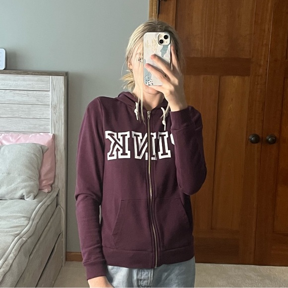 PINK Victoria's Secret Tops - Victoria Pink Zip Up Hoodie